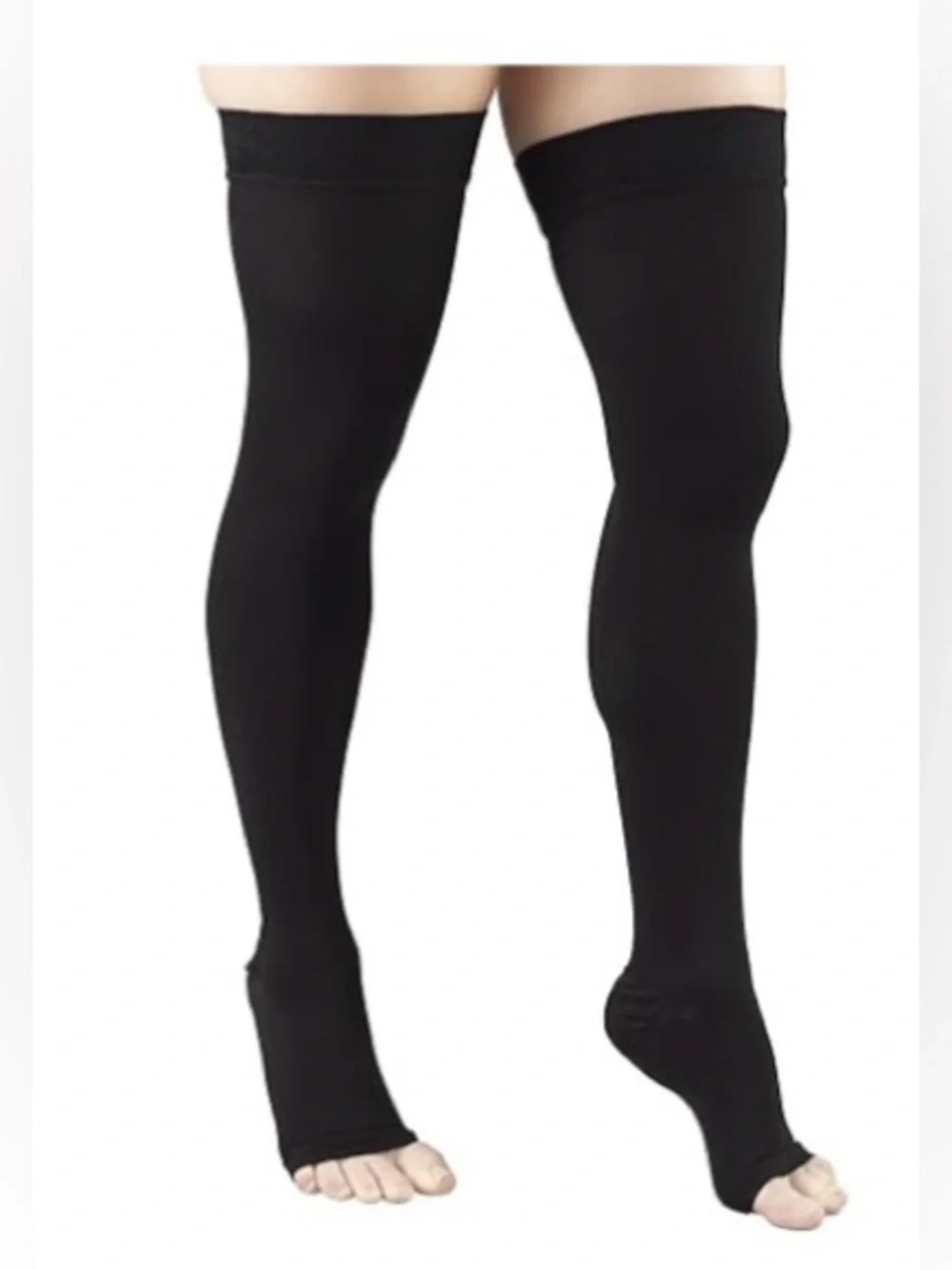 🆕 Truform 20-30 mmHg Compression Stockings for Men and Women, Thigh High Medium